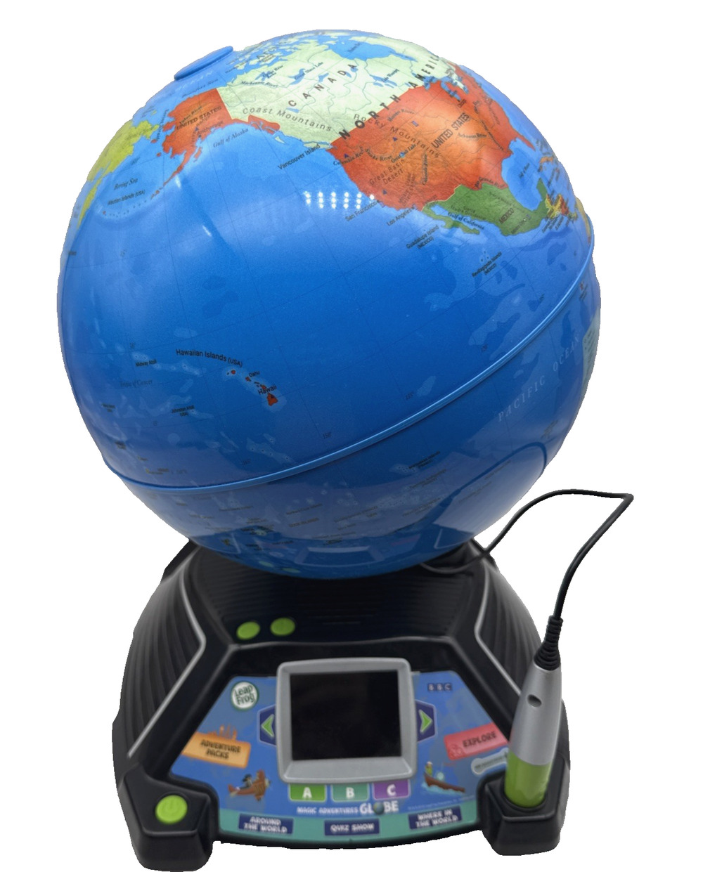 Leap Frog Magic Adventures Globe Interactive Fun w/ LCD & Stylus FULLY WORKING..